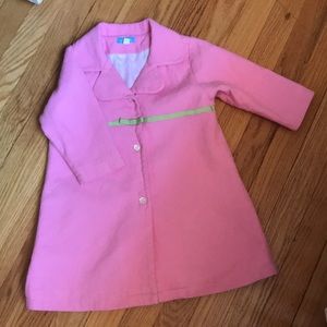 Baby girl pink/green coat w/buttons, size 2